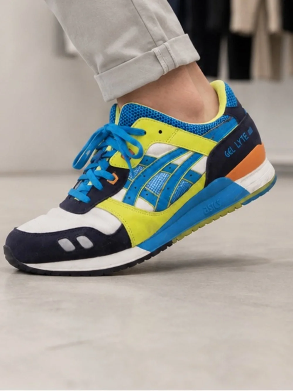 ASICS Gel-Lyte III 3 Astro OG Blue Lime Green Orange White HN538-0143 Size 11